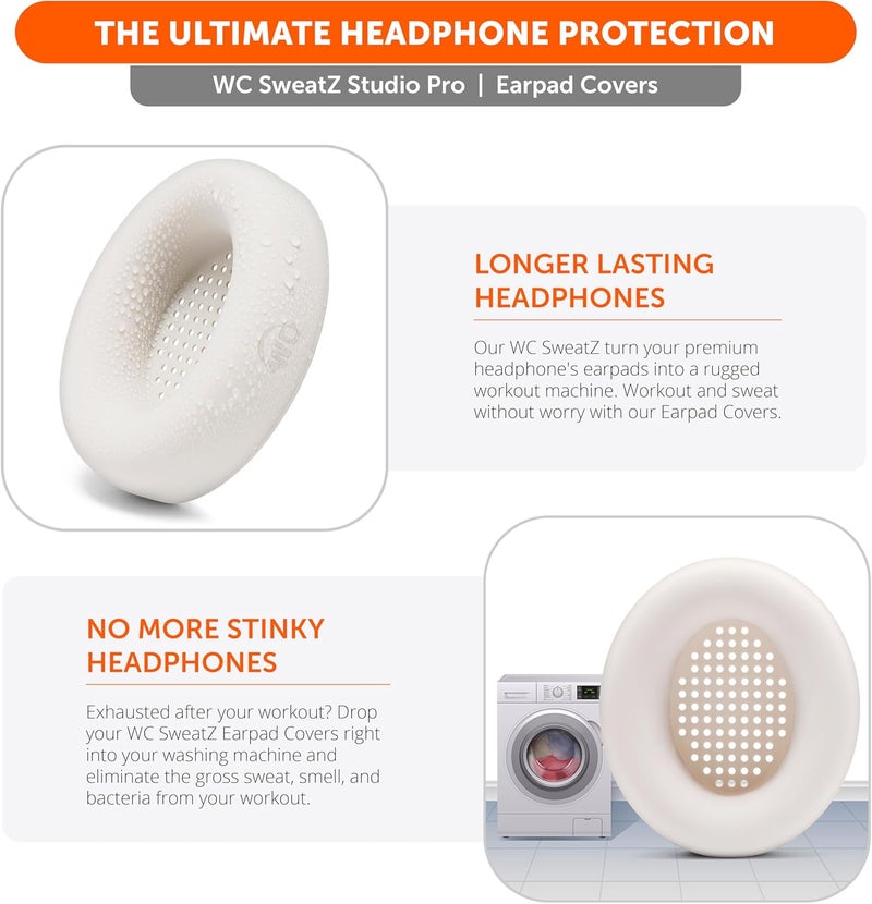 WC سويت زد ستوديو برو - أغطية أذن سيليكون واقية مسجلة براءة اختراع لسماعات بيتس ستوديو برو من ويكد كوشنز | مقاومة للعرق وسهلة الغسل | رملية - Image 5